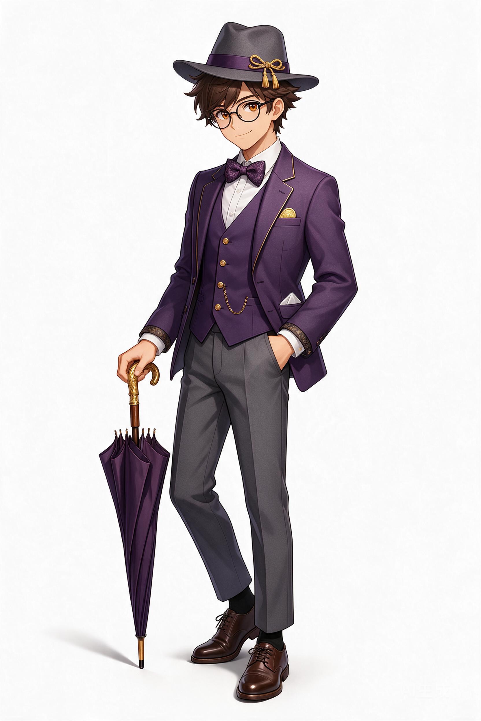 編集後：傘を持つキャラクター